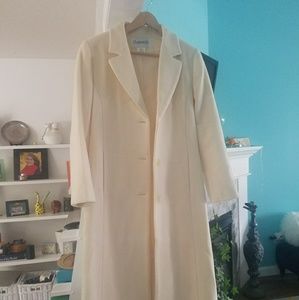 Long wool cream coat